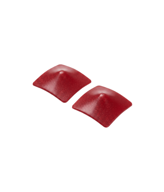Nipple Métal rouge Cache tétons carré 